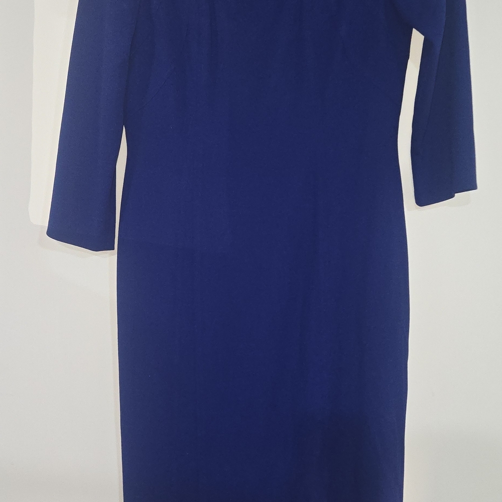 David Meister Royal Blue Long Sleeve Dress
